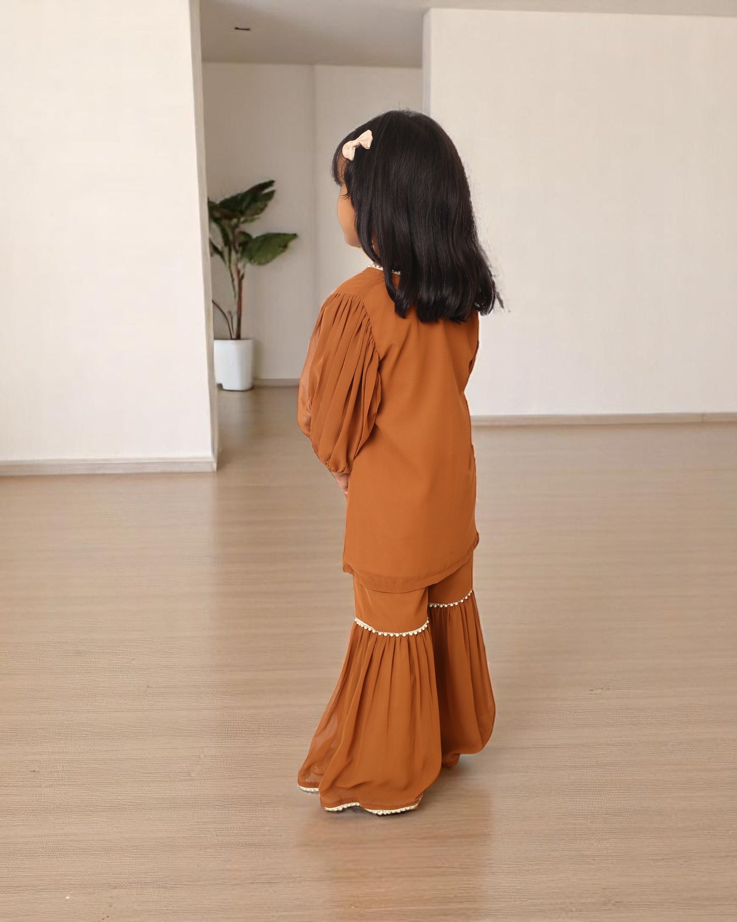 Elegant Three-Piece Georgette Suit for Girls