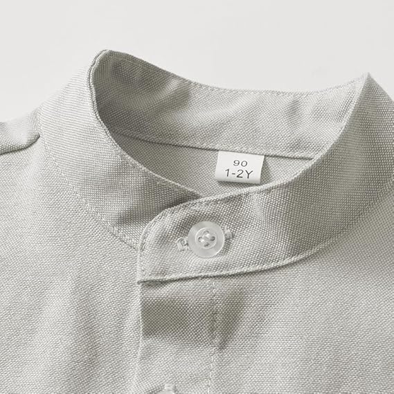 Boys Light Grey Cotton Shirt – Smart Casual Premium Boys Clothing India