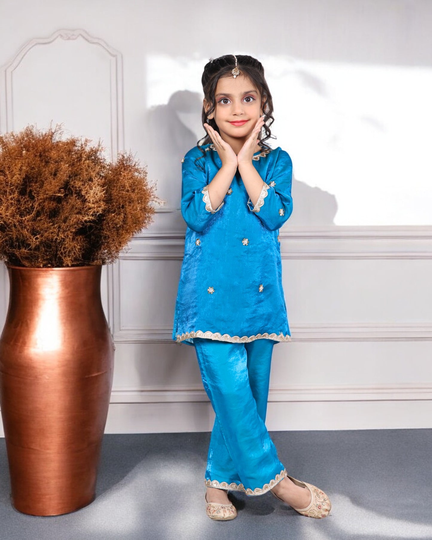 Tito Patito Kids’ Designer Suit – Fendi Fabric, Embellished for Girls