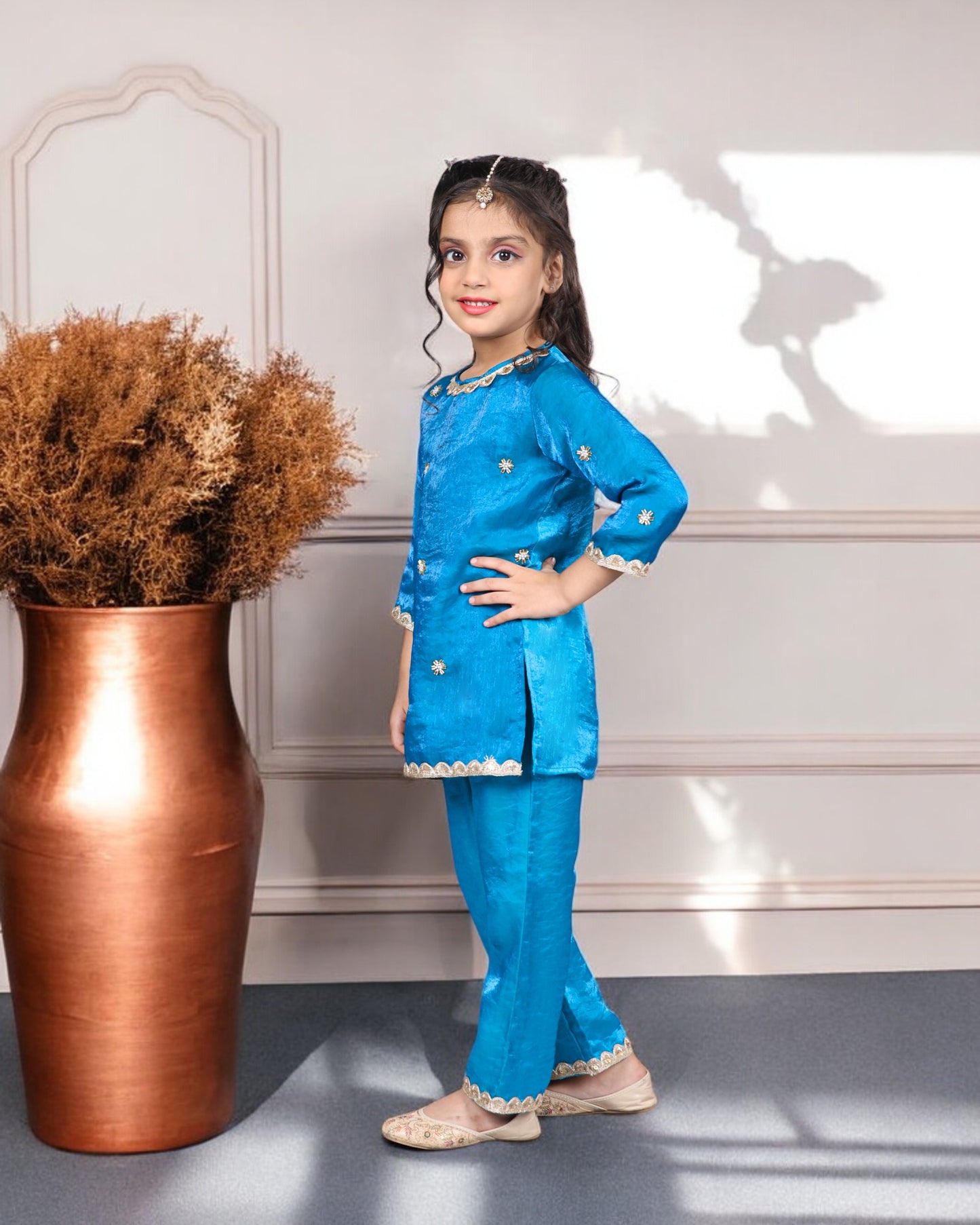 Tito Patito Kids’ Designer Suit – Fendi Fabric, Embellished for Girls