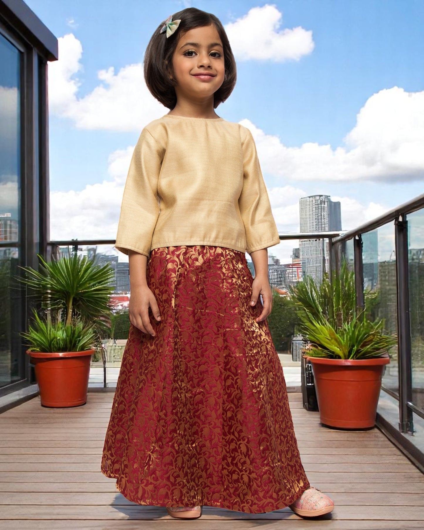 Lehenga-Top-Duppata-3 Pcs Set