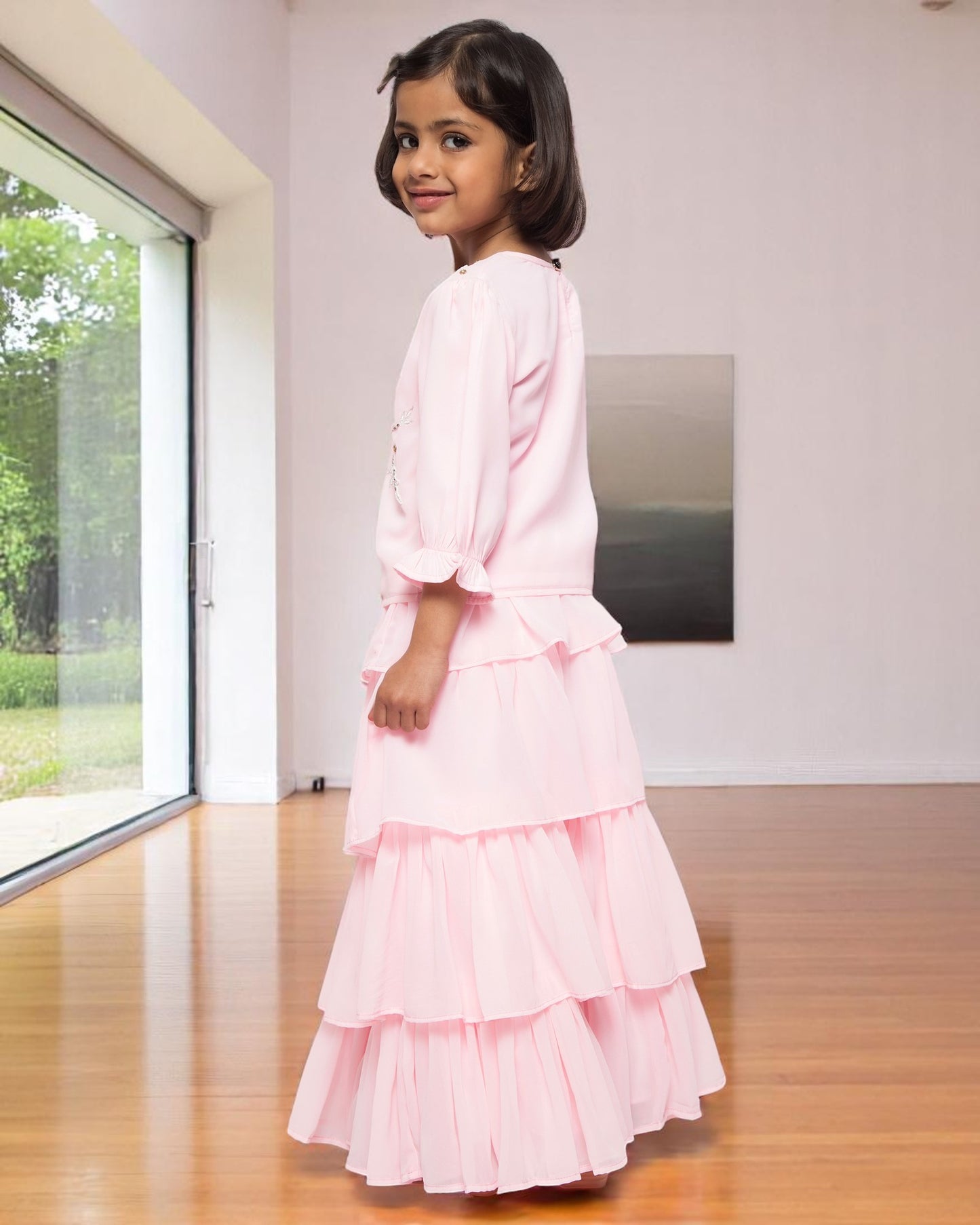 Ethereal Elegance: Handcrafted Georgette 3-Piece Set