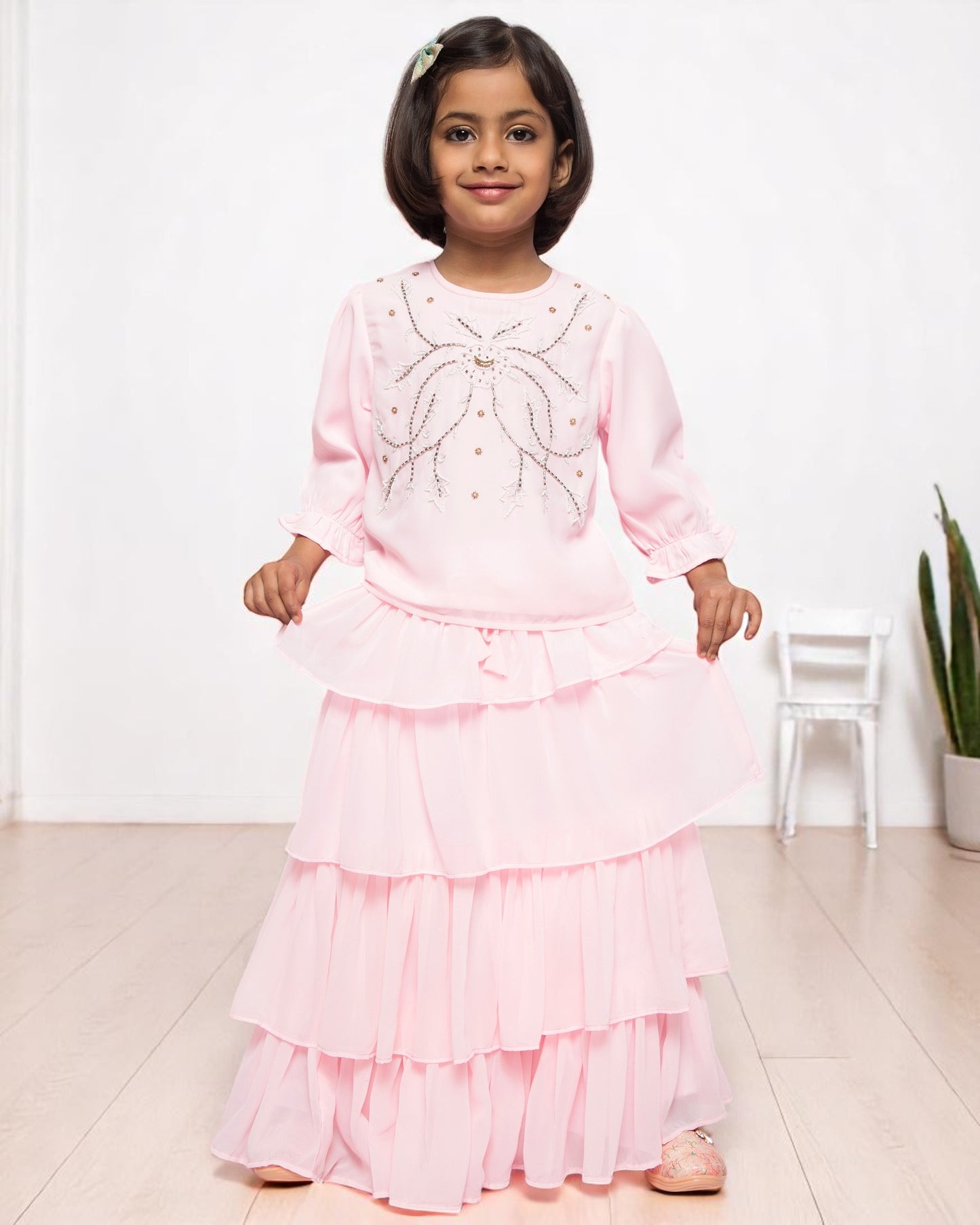 Ethereal Elegance: Handcrafted Georgette 3-Piece Set