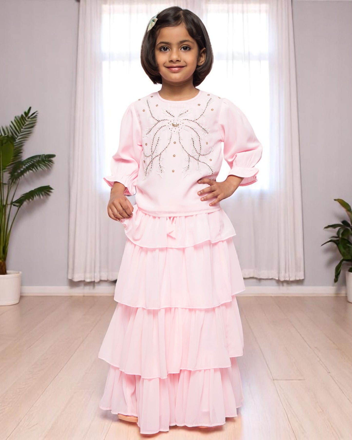 Ethereal Elegance: Handcrafted Georgette 3-Piece Set