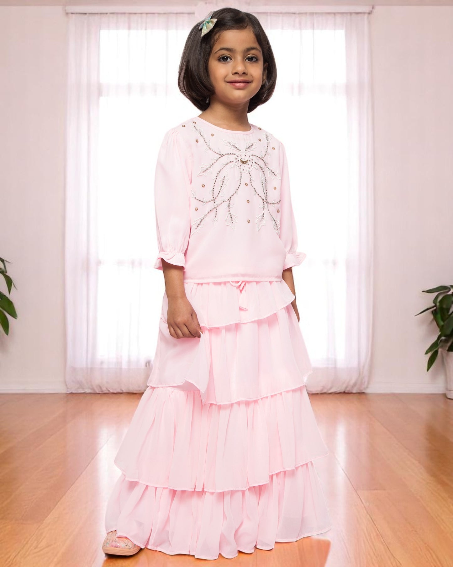 Ethereal Elegance: Handcrafted Georgette 3-Piece Set