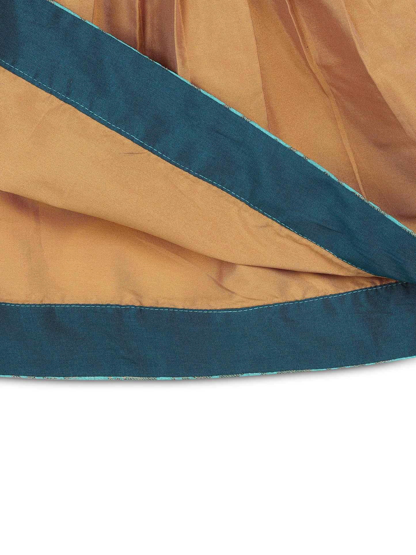 Strap Shoulder Frock for Girls in Banarasi and Taffeta Silk with Tassels