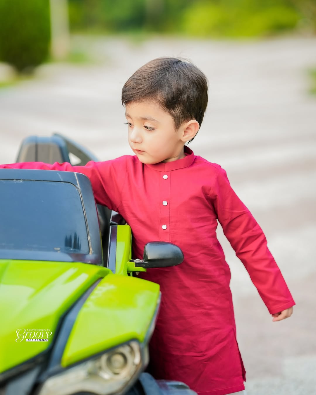 Deep Maroon Cambric Cotton Boy’s Kurta Pajama Set – Classic Elegance