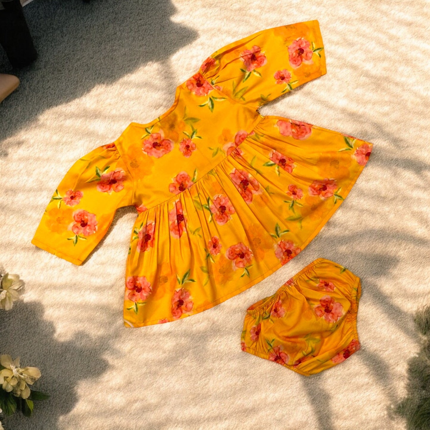 Adorable Two-Piece Cotton Blend Set for Baby Girls