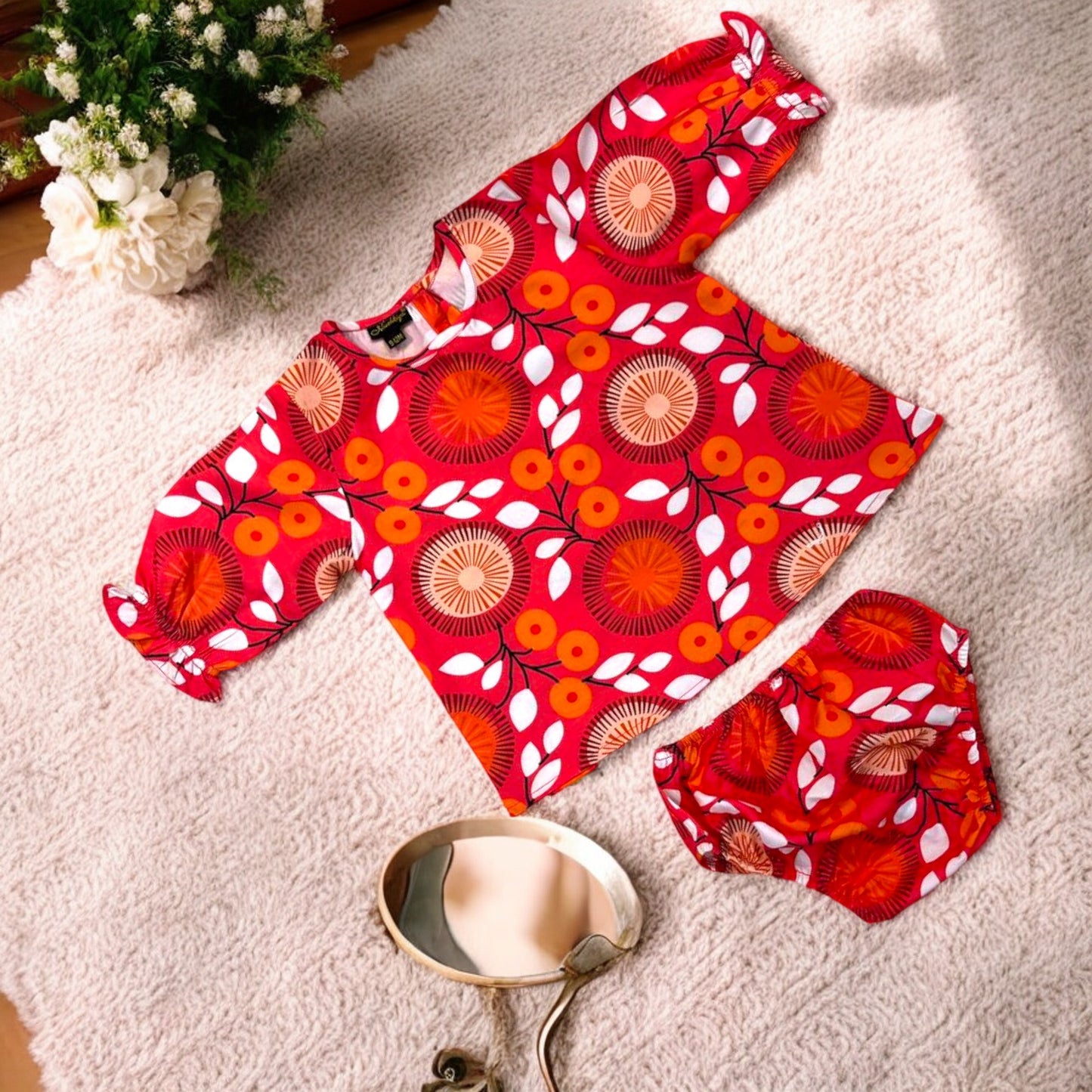 Trendy Two-Piece Cotton Blend Set for Baby Girls