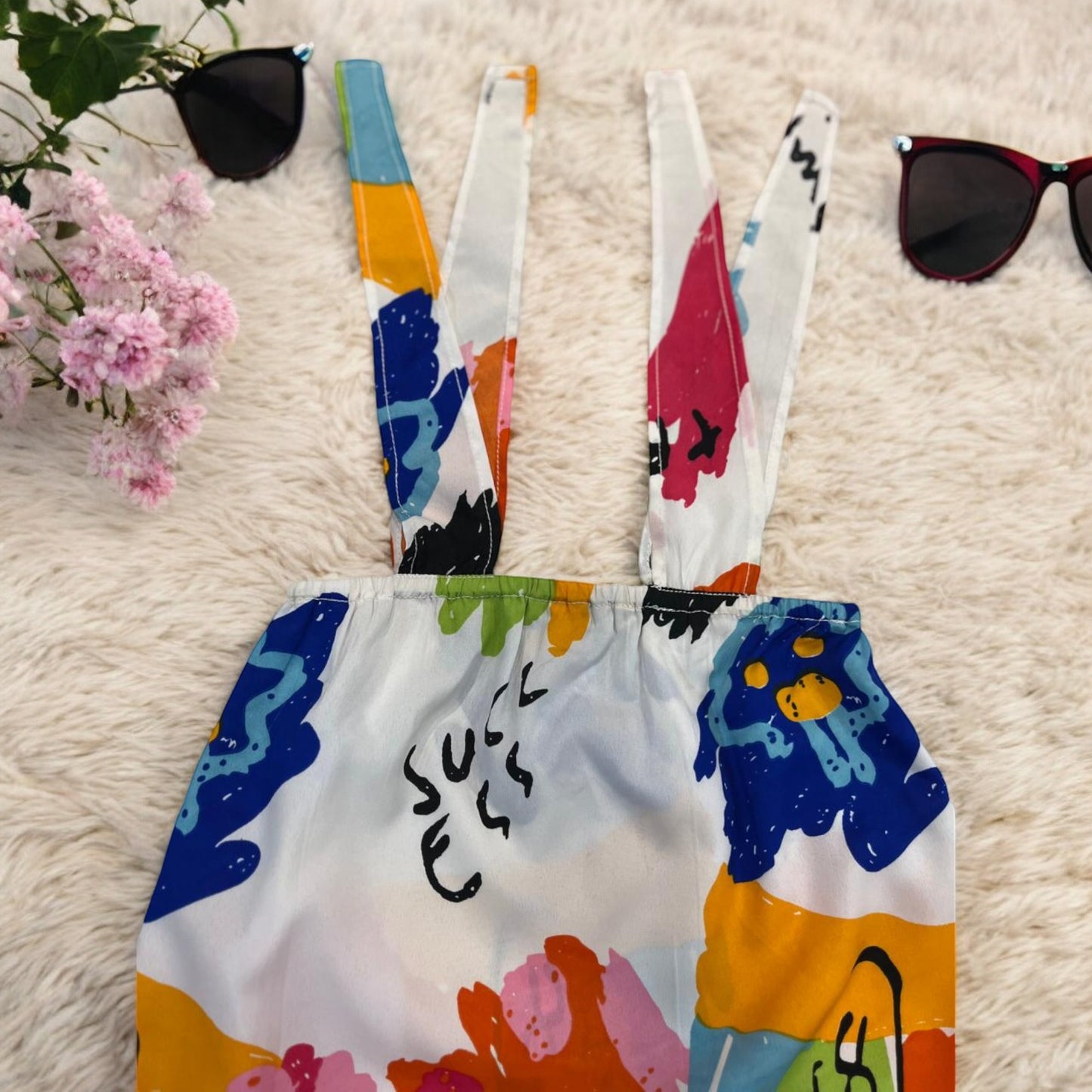 Stylish Two-Piece Poly Crepe Set for Baby Girls