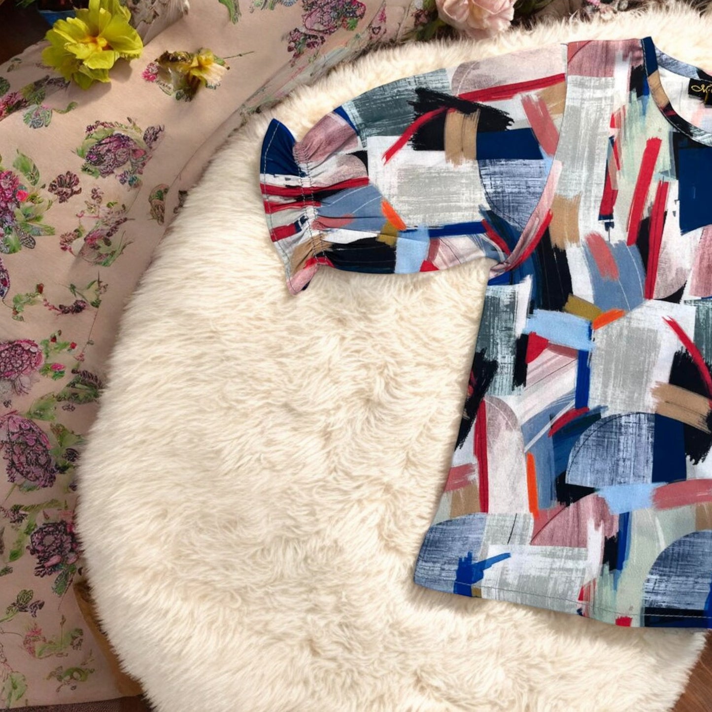 Stylish Two-Piece Cotton Blend Set for Baby Girls