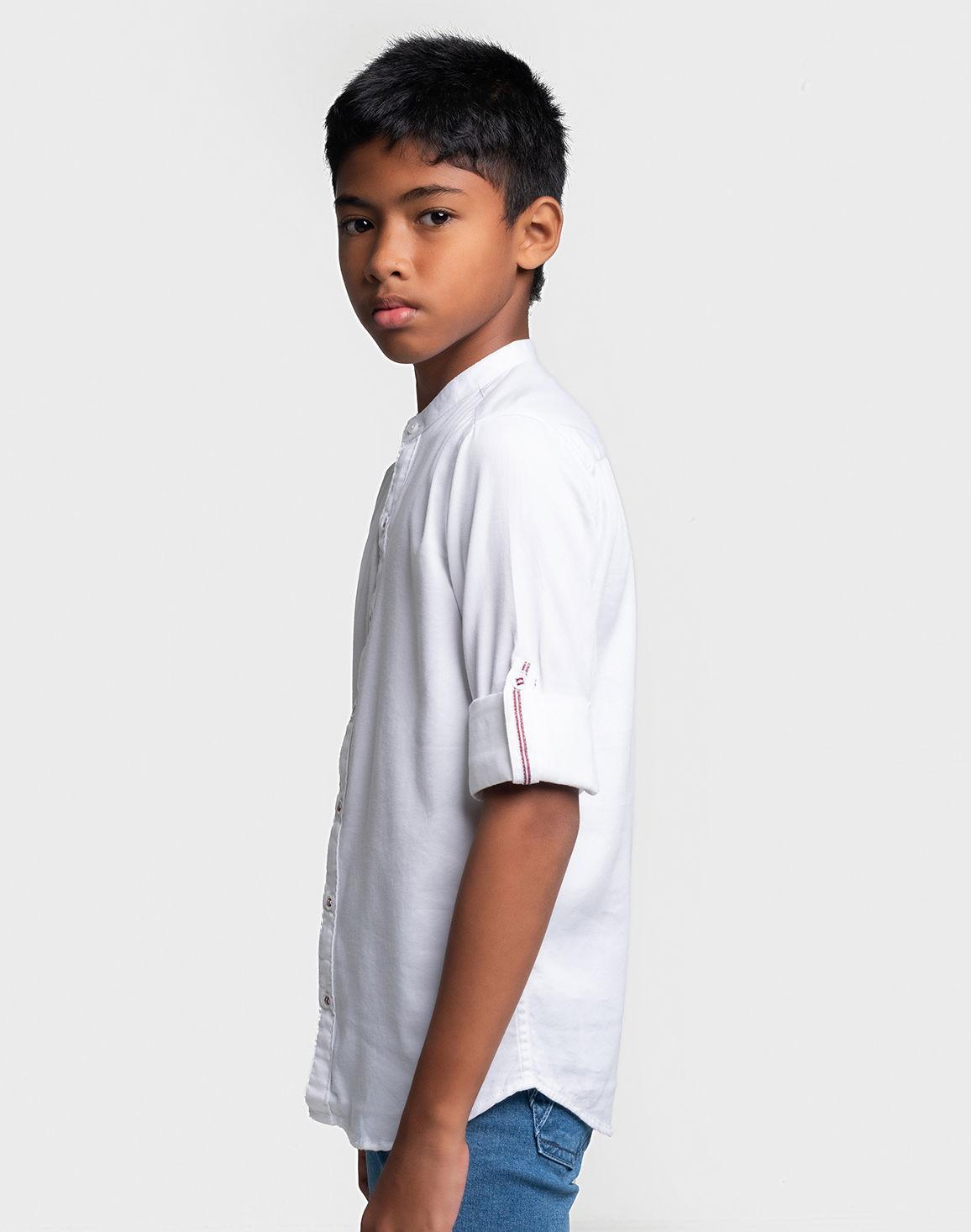 Boys White Cotton Shirts – Semi-Formal Classic Style