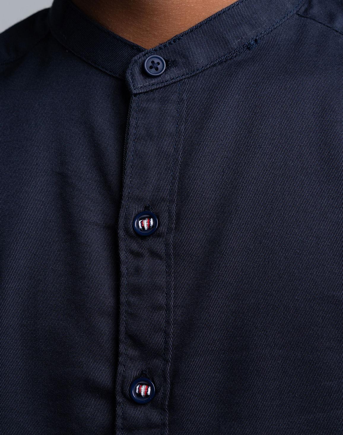 Boys Navy Blue Cotton Shirt Smart Casual Kidswear India