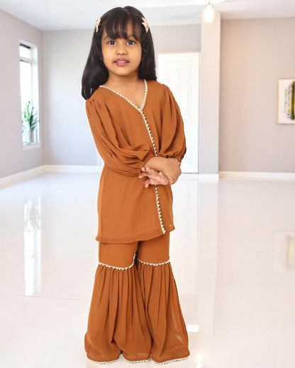 Elegant Three-Piece Georgette Suit for Girls