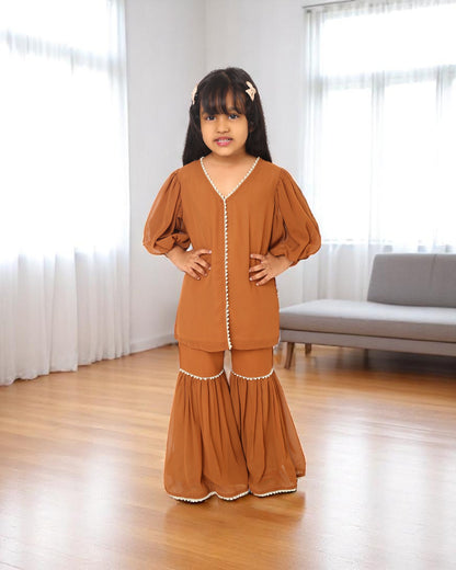 Elegant Three-Piece Georgette Suit for Girls