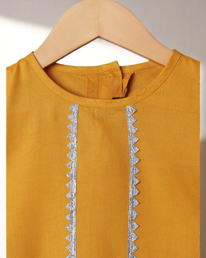 Rayon Two-Piece Suit for Girls with Gota Patti Work – Stylish & Comfortable