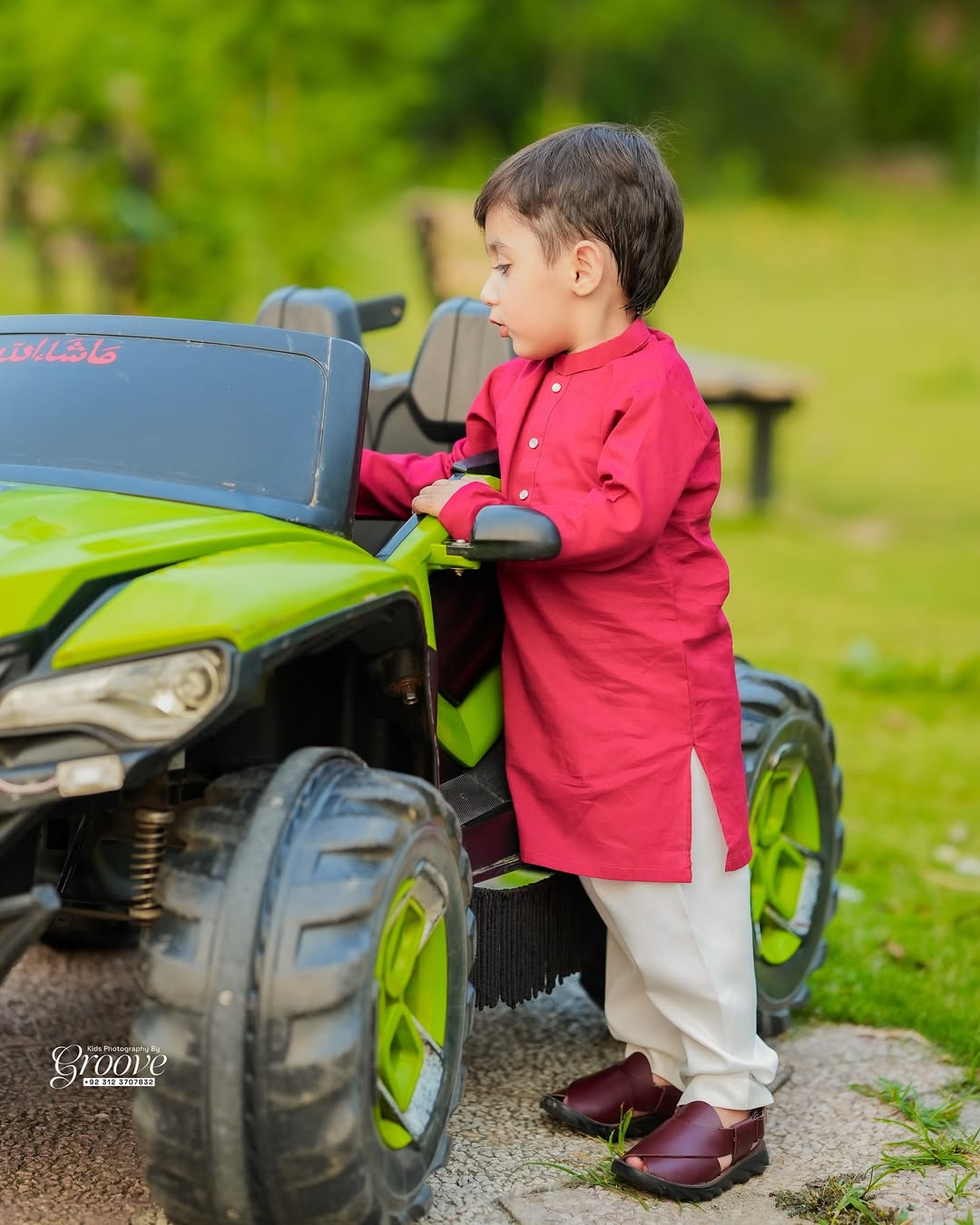 Deep Maroon Cambric Cotton Boy’s Kurta Pajama Set – Classic Elegance