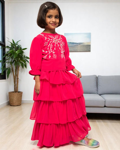 Ethereal Elegance: Handcrafted Georgette 3-Piece Set
