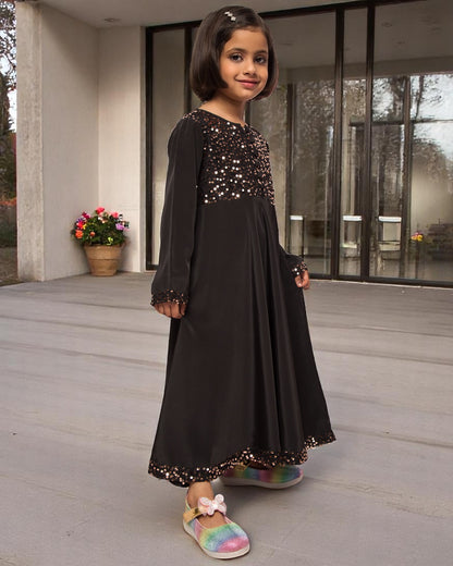 Long Dress With Sequin Work & Matching Dupatta