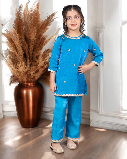 Tito Patito Kids’ Designer  Suit – Fendi Fabric, Embellished for Girls