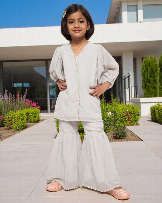 Elegant Three-Piece Georgette Suit for Girls