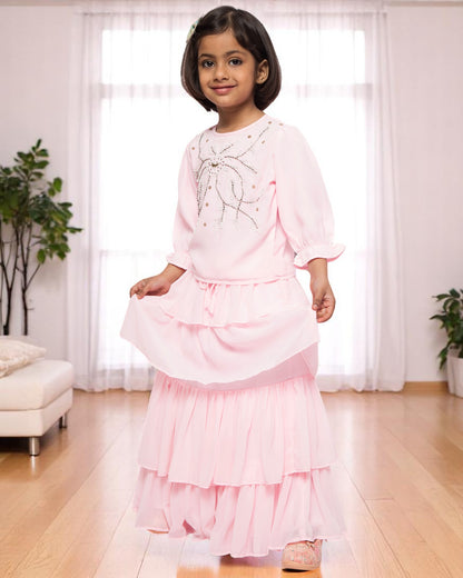 Ethereal Elegance: Handcrafted Georgette 3-Piece Set
