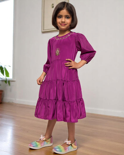 Midi Dress With Handwork Embellishments