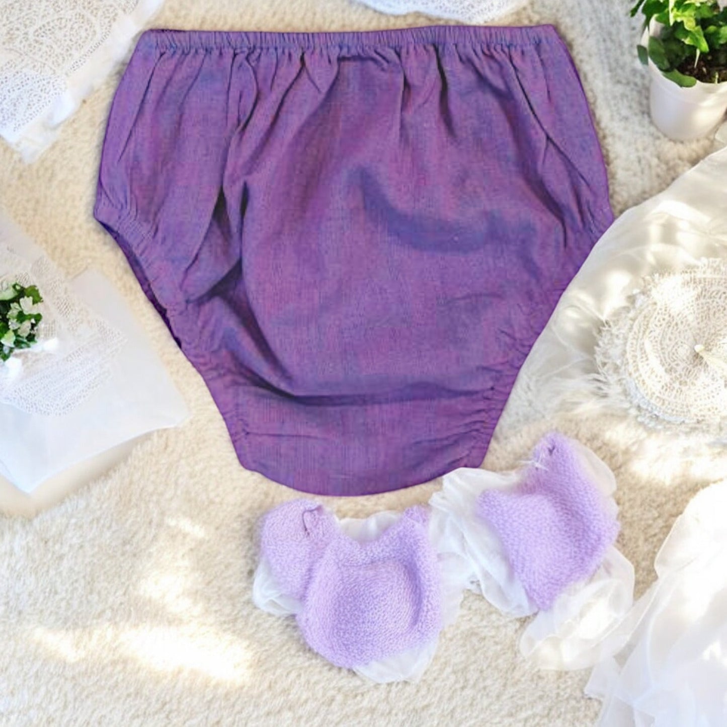 Elegant Two-Piece Baby Girl Set with Lacework in Pure Cotton