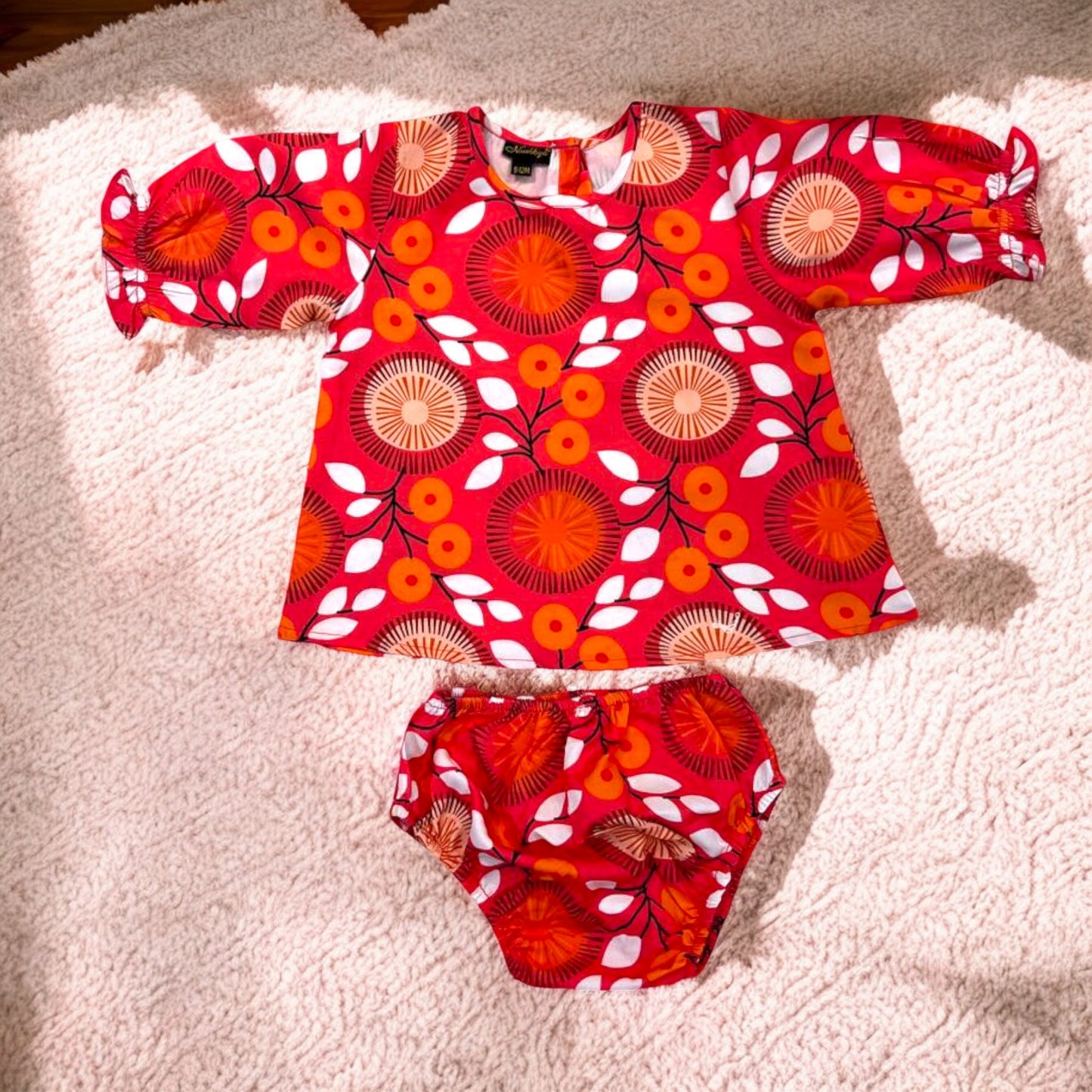 Trendy Two-Piece Cotton Blend Set for Baby Girls