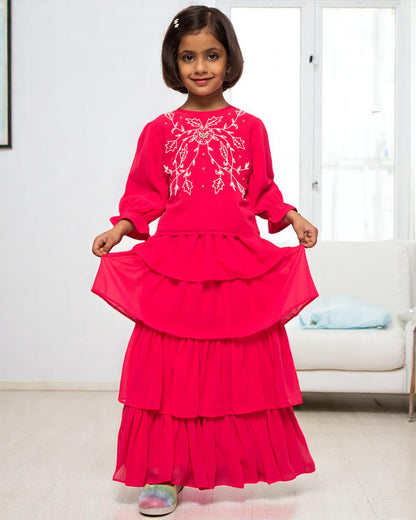 Ethereal Elegance: Handcrafted Georgette 3-Piece Set